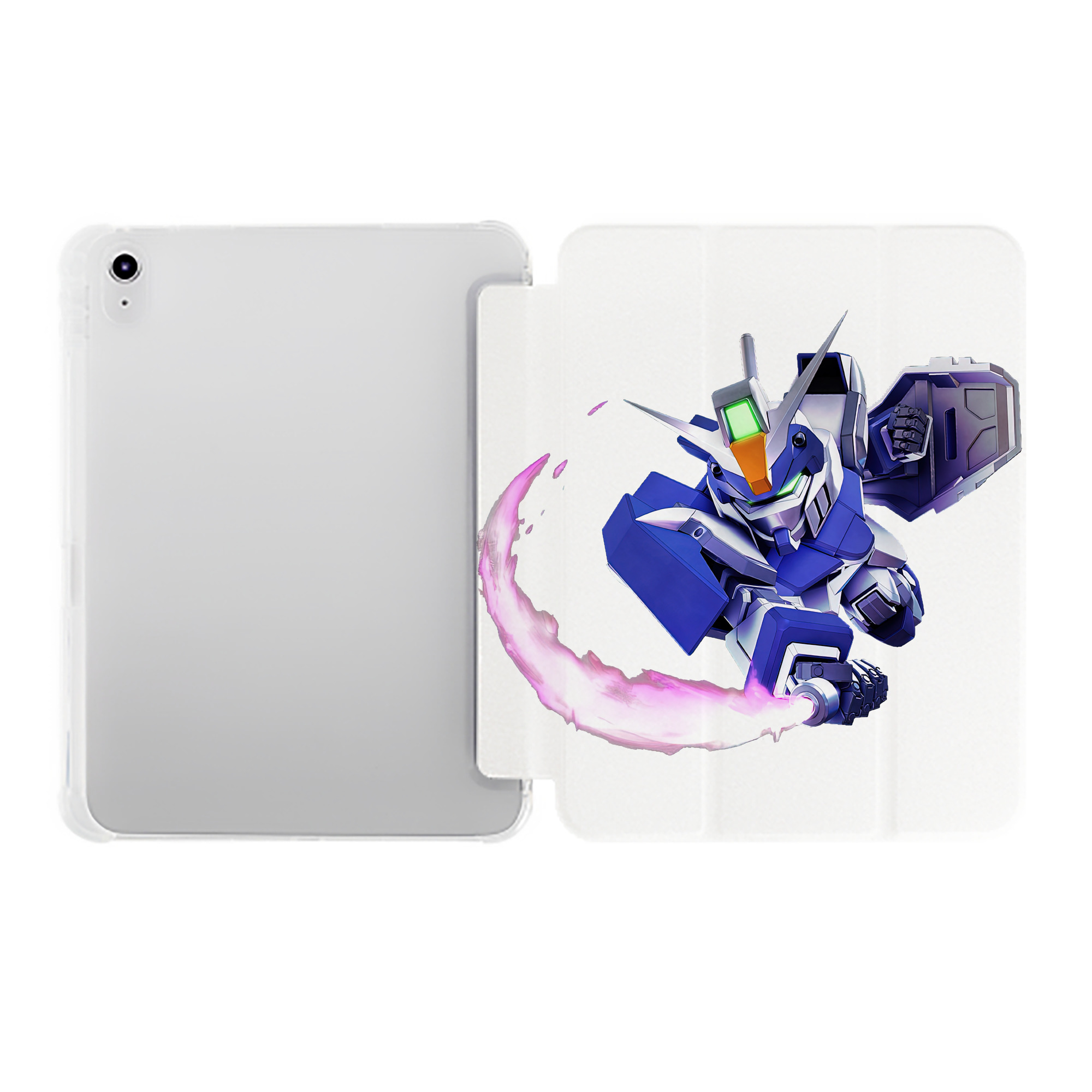 （画像用） 機動戦士ガンダム Mobile Suit Gundam IPad ケース ペン収納付き 三つ折りスタンド PUレザー×シリコン 対応機種9.5/10.5/10.9インチ